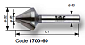 Зенковки Ø 6,3 -30 мм 60° HSS  1700-60 Bohrcraft