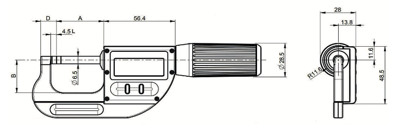 Набор микрометров МКЦ 30 - 102  Sylvac S_Mike IP 67 Vogel