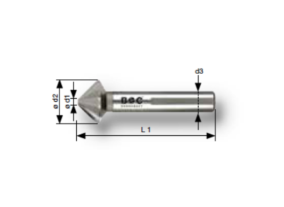Зенковки Ø 6,3-31,0 90° HSSE  покрытие B+  1733 Bohrcraft
